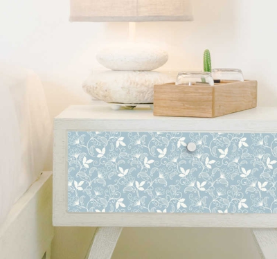 Sticker deco Meuble fleur vintage