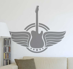 Sticker guitare ailée en oferta