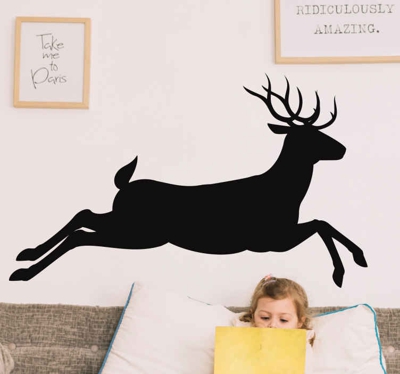 Sticker Mural Animal Cerf sautant