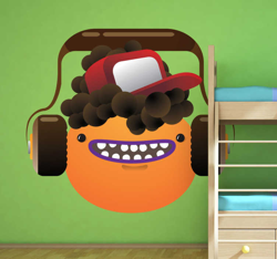 Sticker mural emoticone casque en oferta