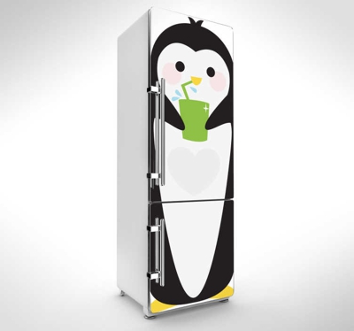 Sticker décoratif pingouin frigo