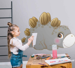 Sticker de Porte Petit dinosaure gris original precio