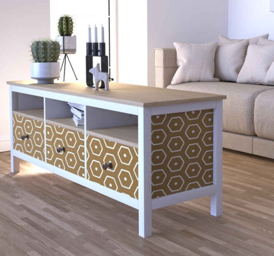 Revetement Adhesif pour Meuble Hexagones