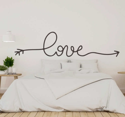 Autocollant mural avec texte