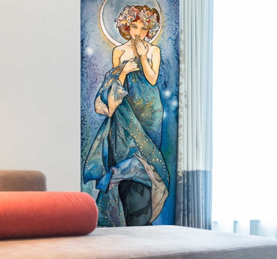Sticker Alfons Mucha La Lune