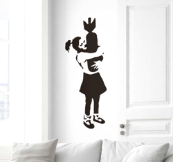 Autocollant mural Banksy bombe precio