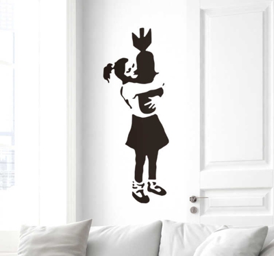 Autocollant mural Banksy bombe