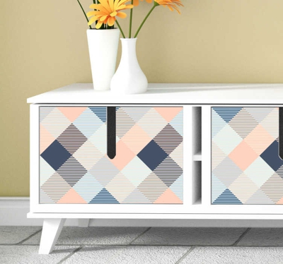 Sticker Pour Meuble Carrés Pastels