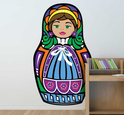 Sticker jeu poupée russe