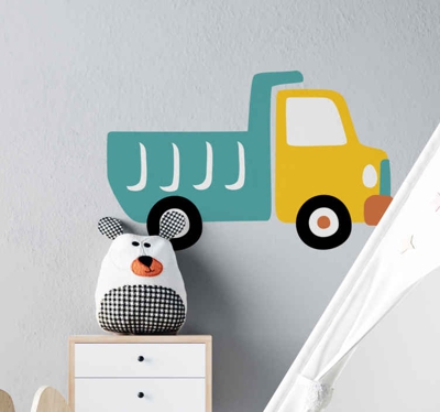 Sticker Mural Jouet Camion couleur de base.