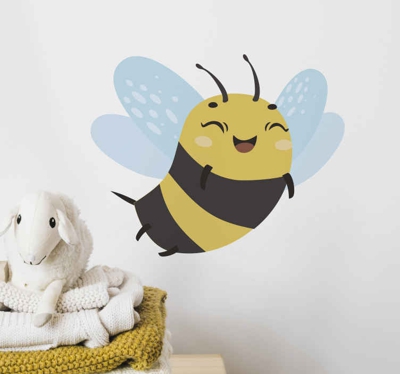 Sticker mural abeille joyeuse