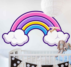 Sticker Nuage de dessin animé arc en ciel en oferta
