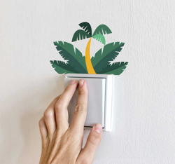 Sticker Maison palmier interrupteur precio
