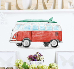 Sticker camion surf aquarelle en oferta