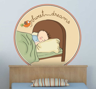 Autocollant mural tête de lit enfant