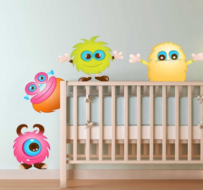 Sticker monstres mignons