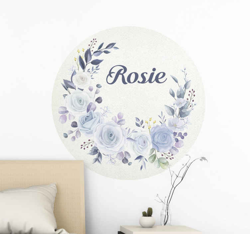 Sticker Mural Fleur Cadre floral pré violet precio