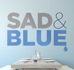Sticker sad and blue precio