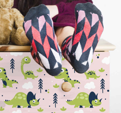Sticker Deco Meuble Petits dinosaures verts sur fond rose precio