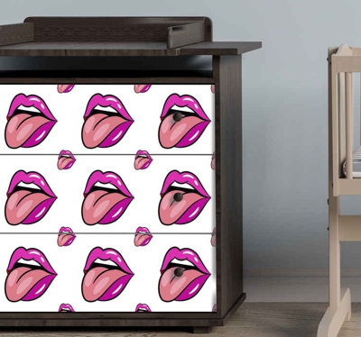 Sticker Deco Meuble Image sur le rose