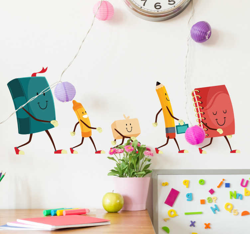 Sticker enfant rentrée des classes en oferta