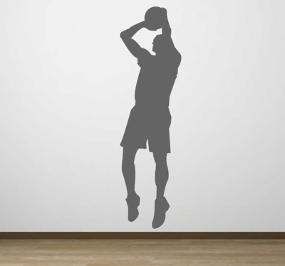 Sticker silhouette basketteur