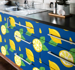 Sticker Deco Meuble Main dessiner des citrons precio