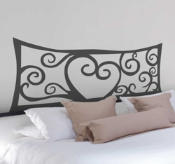 Autocollant mural tête de lit coeur en oferta