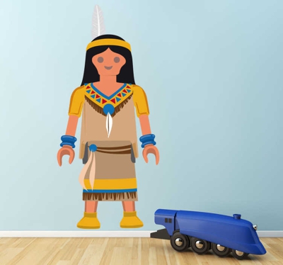 Sticker jouet playmobil indien