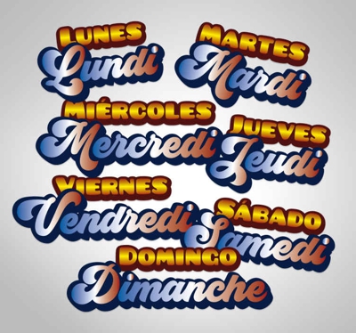 Sticker Mural Jours de la semaine