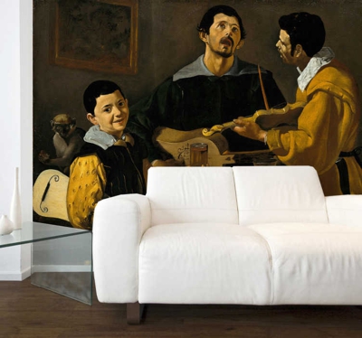 Sticker mural Velázquez trois musiciens