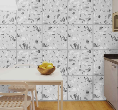 Autocollant Carrelage Carrelage en marbre gris