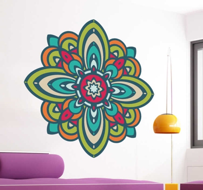 Sticker rosace couleur