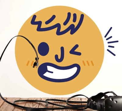 Sticker Mural Personalisé Emoji faisant un clin d'oeil