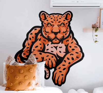 Sticker Mural Chambre Ado Conception d'impression orange