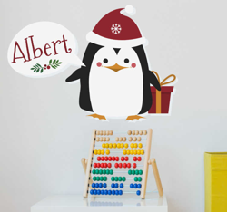 Sticker noël pingouin personnalisable características