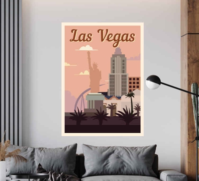 Sticker Mural Personalisé Las vegas des années 70