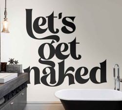 Sticker pour Salle de Bain Texte élégant se déshabiller características