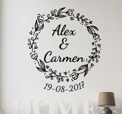 Sticker personnalisable couronne mariage en oferta