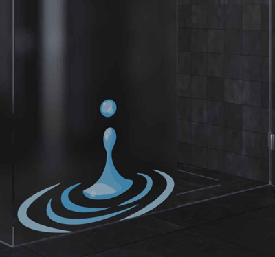 Sticker pour Paroi de Douche éclaboussure de bulle
