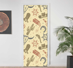 Sticker de porte aux motifs cow-boy precio