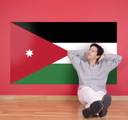 Autocollant mural drapeau Jordanie características