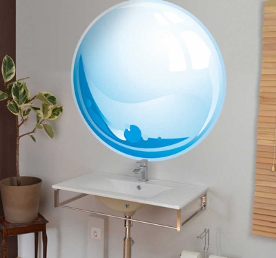 Autocollant goutte d'eau reflet