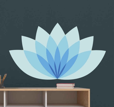 Sticker Mural Fleur Fleur de lotus monocolore