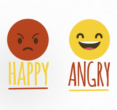 Sticker emoji happy angry