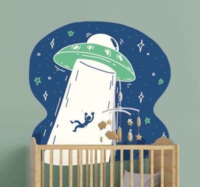 Sticker Mural Espace Vaisseau spatial ovni