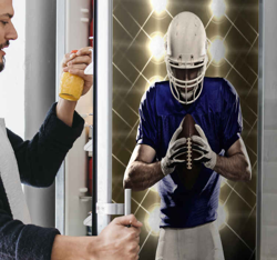 Sticker pour Frigo Allumé le football américain en oferta