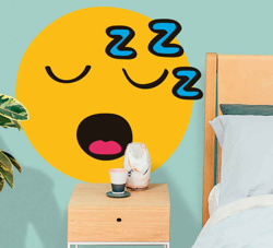 Sticker Mural Personalisé Conception d'emoji fatigué precio