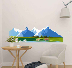 Stickers Mural Montagnes vertes precio