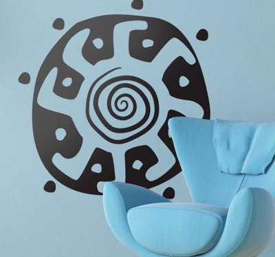 Autocollant mural forme soleil